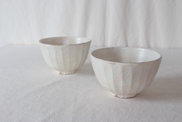 【田山健司】粉引　小丼ぶり　A・B