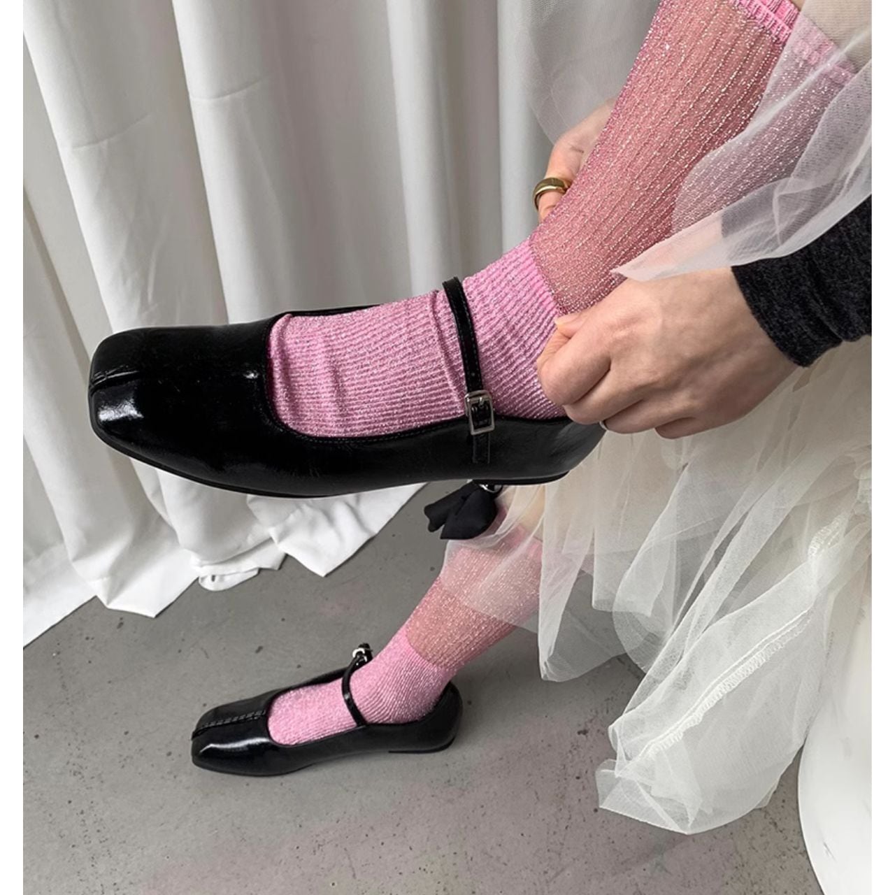 アンティーク雑貨 French Vintage Noir Ballet Slippers French Retro Design Ballet Shoes <3colors> | MAYC