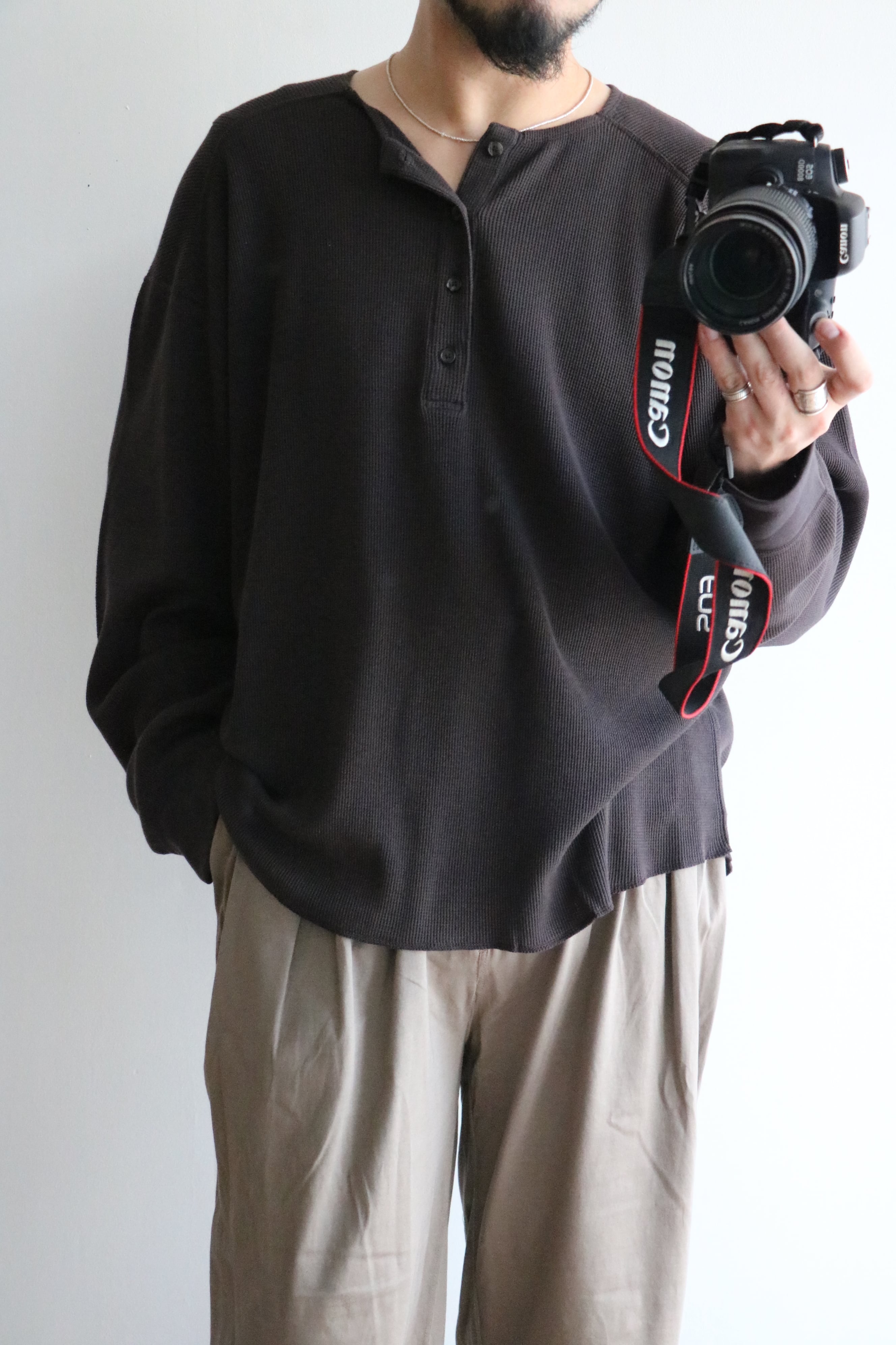 Ancellm - C/CA HENLEY LS T-SHIRTS - / ANC-CT187 / アンセルム