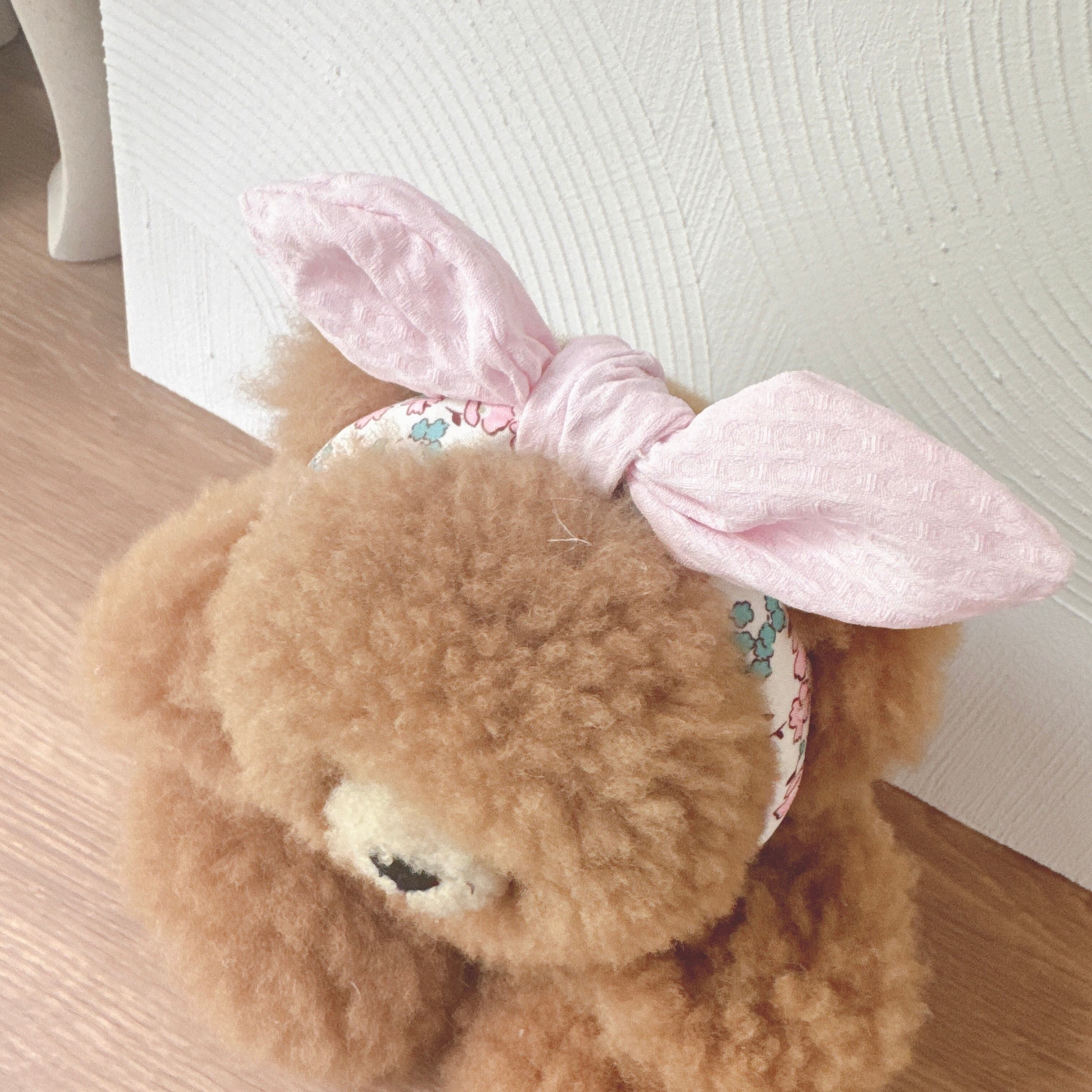 お花柄大きなおリボン撮影用カチューシャ