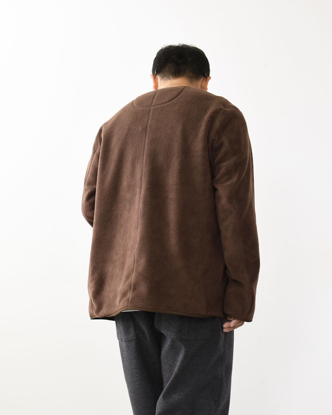 DANTON [ダントン] M FLEECE COLLARLESS JACKET [JD-8939] フリース