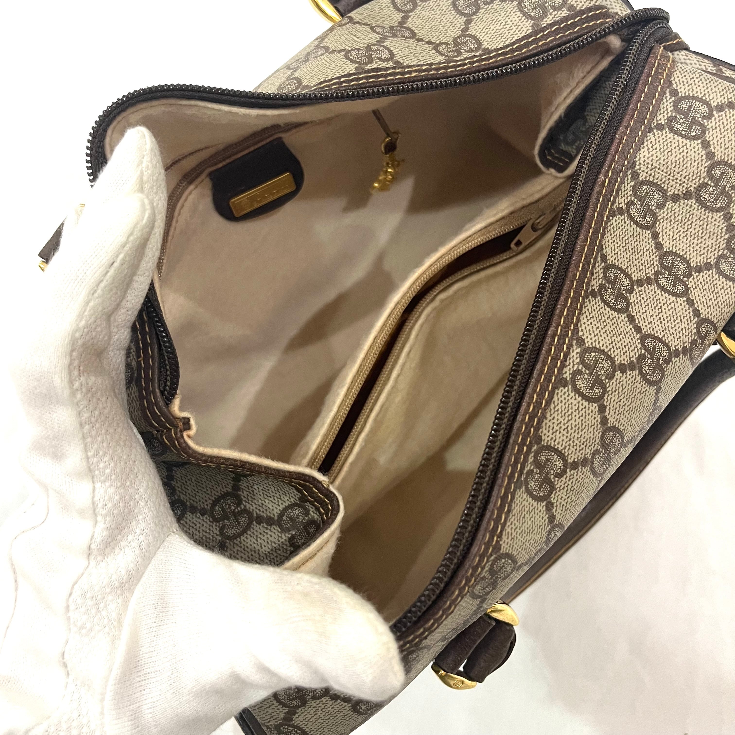 GUCCI】2045 GGスプリーム GG スクエアボストン ハンドバッグ