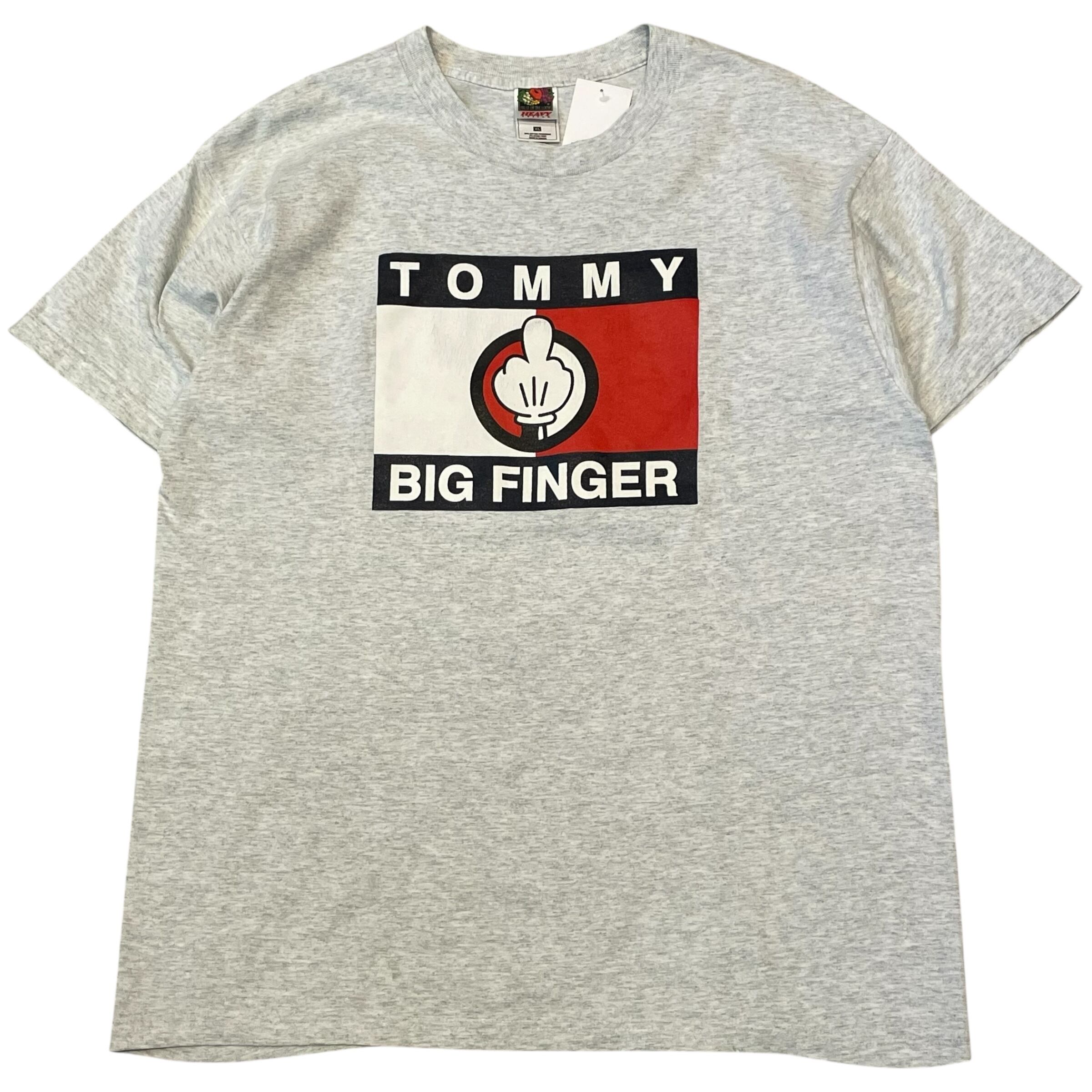 90s TOMMY HILFIGER parody "TOMMY BIG FINGER" T-shirt