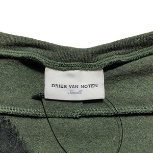 DRIES VAN NOTEN lace design drape knit pullover