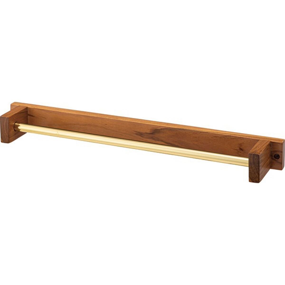 タオルハンガー JW-226BR タオル掛け タオルホルダー 壁掛け 収納 収納棚 木製 天然木 ブラウン マホガニー材 マホガニー 木 おしゃれ シンプル ナチュラル 北欧 カントリー カントリー調 ゴールド 金 金色 幅広 インテリア 浴室 洗面所 ショップ 店舗 カフェ