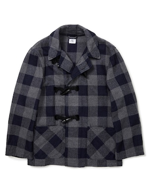 Just Right “Duffle Jacket Indigo Block Check” Grey