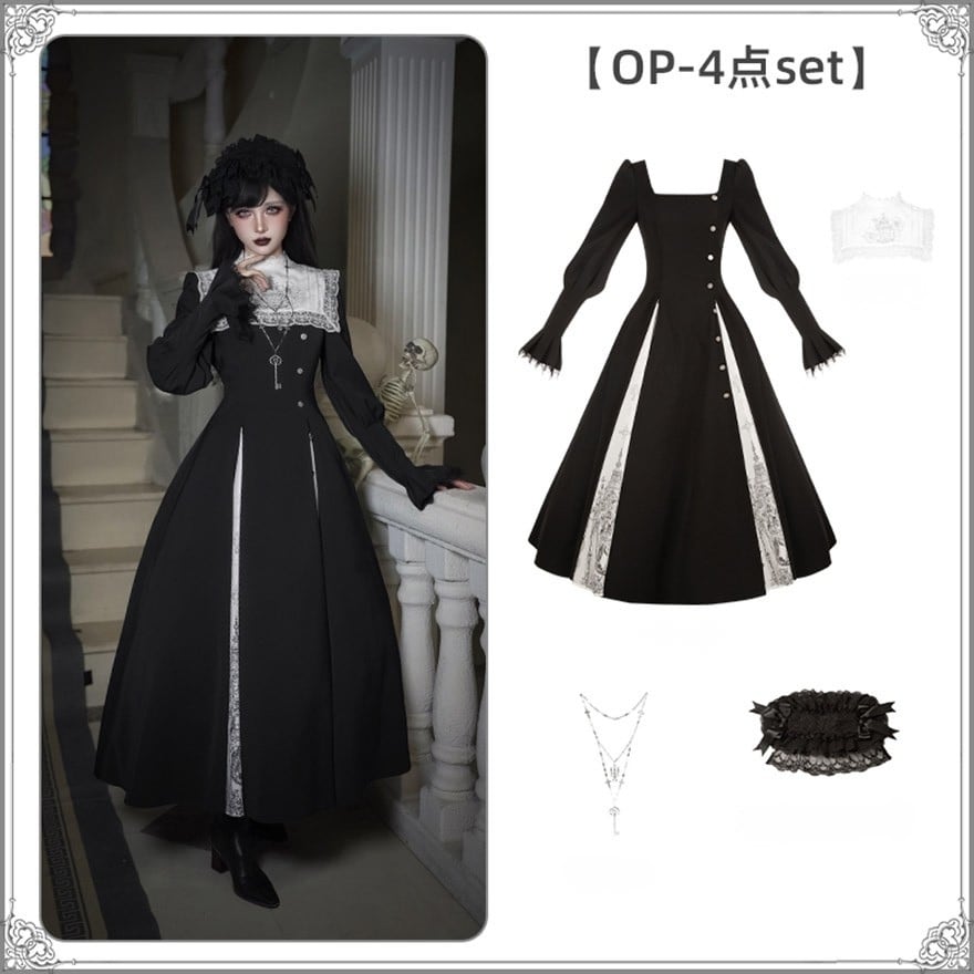 ゴスロリ・ロリータドレス 黒と白 楽天市場】ワンピース ゴシック&ロリータ ドレス ゴスロリ 黒 ロリータ