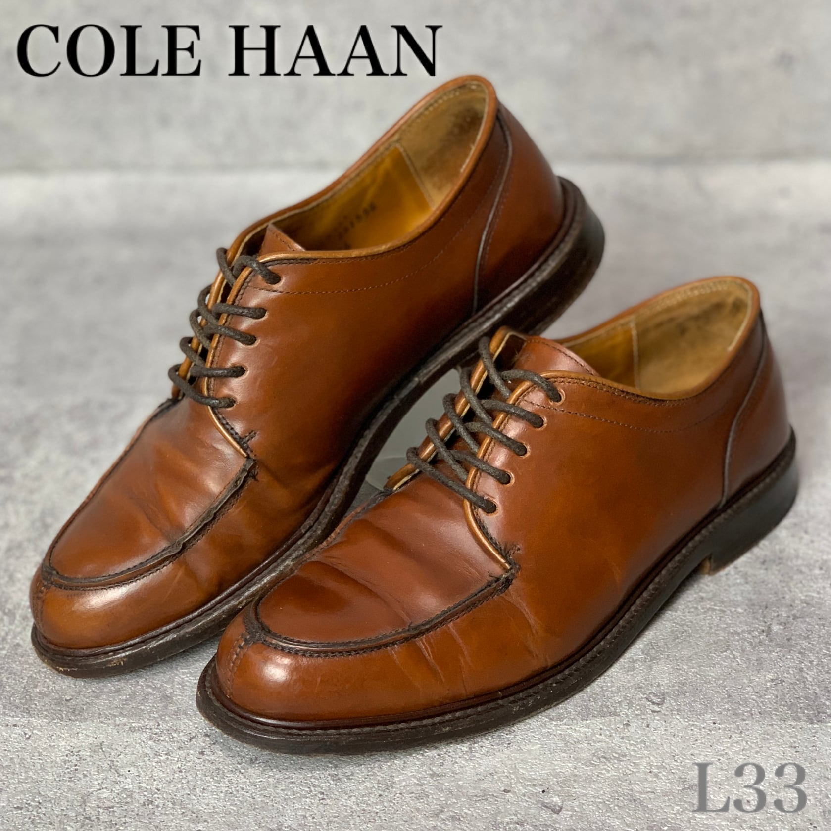 コールハーン COLE HAAN レザーシューズ ダービーシューズ Uチップ カーフレザー 外羽根 革靴 メンズ 9W(27cm相当) ブラウン