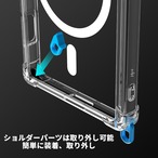 Hy+ Xperia1 VIII ケース SO-51G SOG17 A601SO XQ-GE44 対応 MagSafe ケース 耐衝撃 クリア ハイブリッド 背面ポリカーボネート 側面TPU 薄型 軽量 ショルダーストラップ対応 取り外し可能パーツ付き 透明クリア