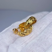 [手彫り]ハワイアンフープピアス(カレイキニ)