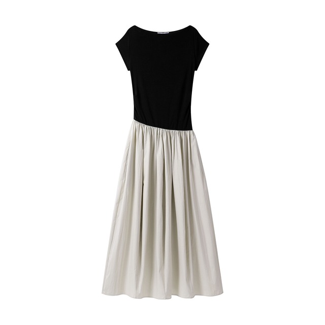 Docking Design Waist Gather Long One Piece 　OP0299