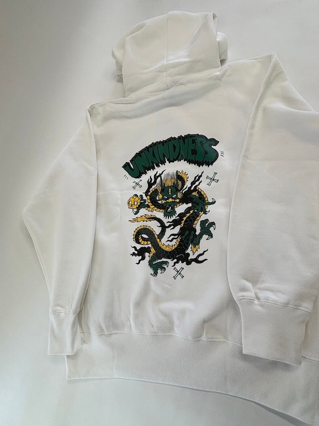 2024　「DRAGON UNKINDNESS　Hoodie」　【白】　