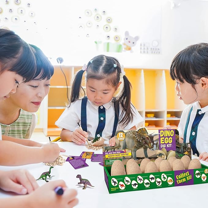 XXTOYS 恐竜発掘キット 恐竜おもちゃ 恐竜卵玩具 12個セット