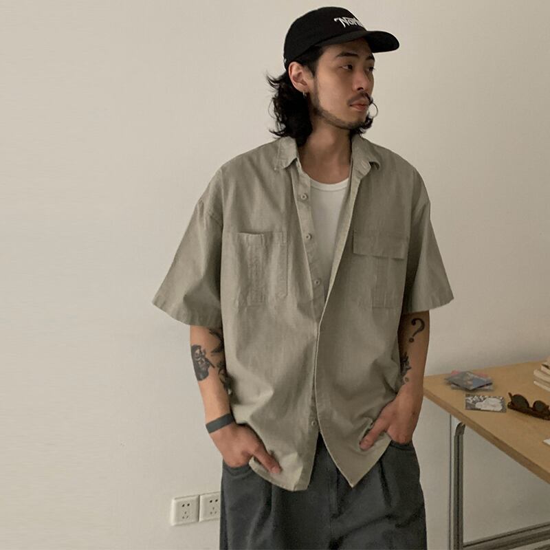 INKNOTSベーシックデザイン半袖シャツ