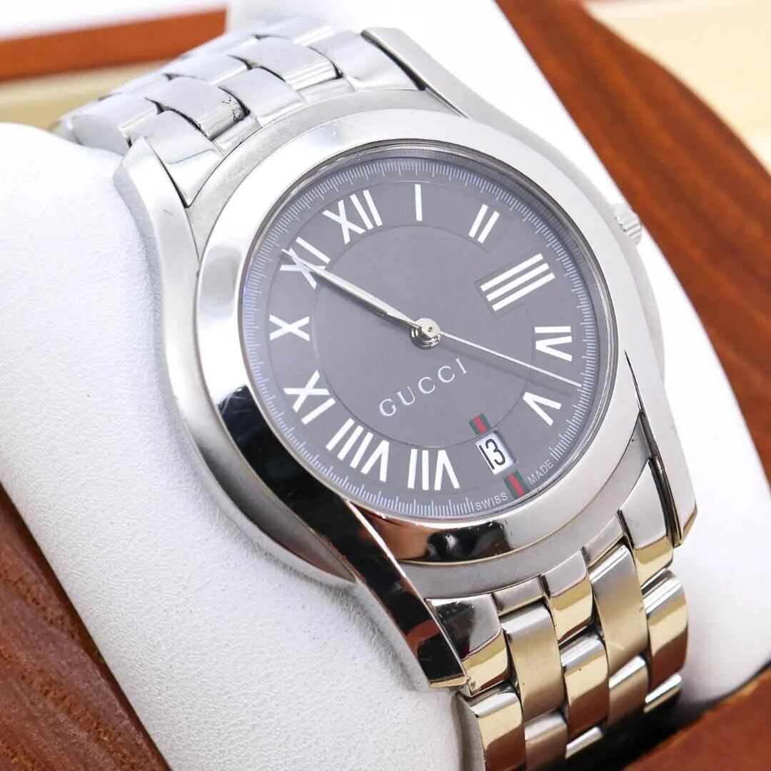稼働 GUCCI 腕時計 Gクラス 5500M グレー ステンレス 3288 稼働 GUCCI 腕時計 Gクラス 5500M グレー ステンレス 3288 | Like a