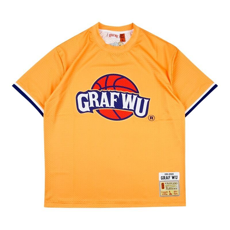 Graf Nbaチームロゴパロディ メッシュゲームシャツ Codonademoda