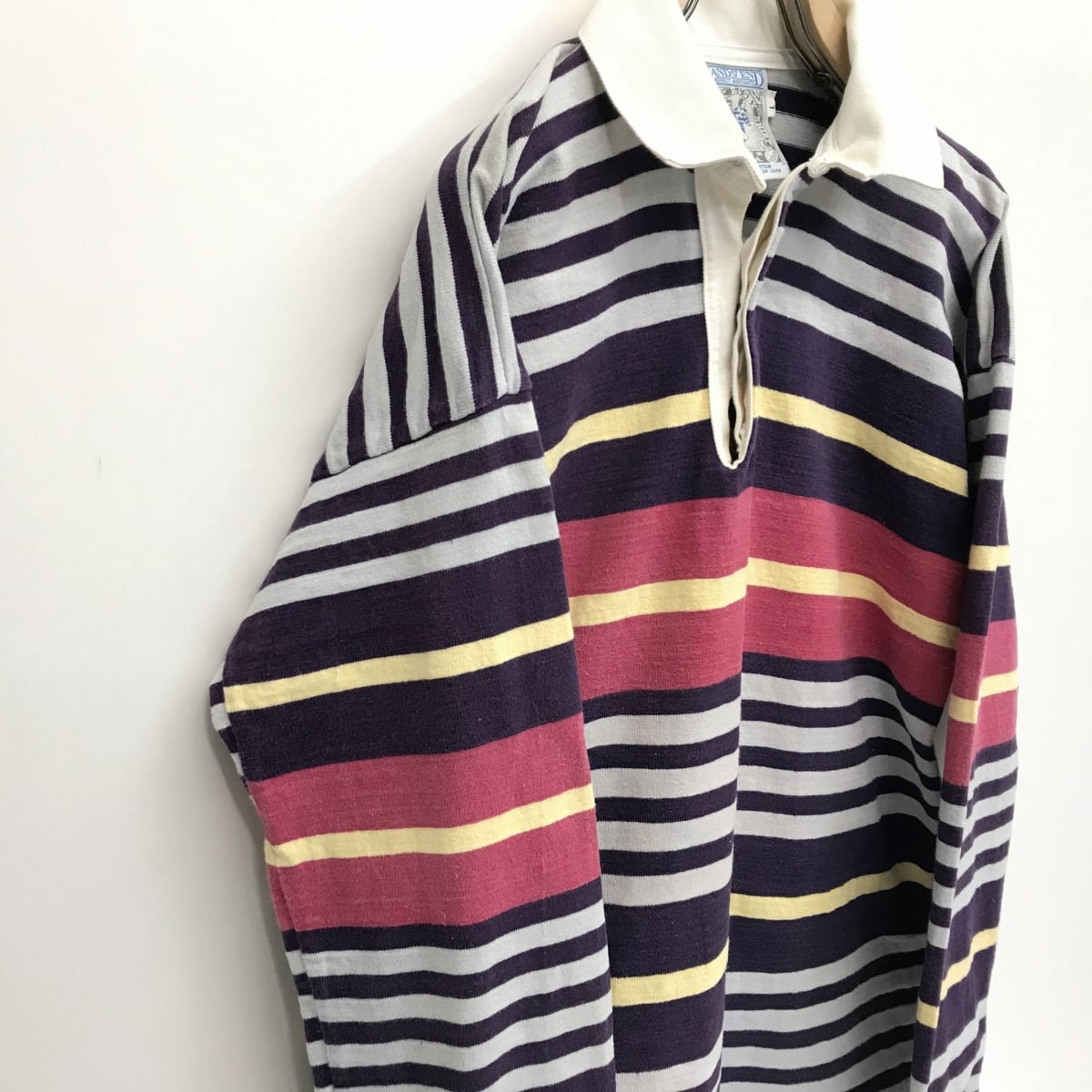 90s LANDS' END ランズエンド ラガーシャツ ボーダー