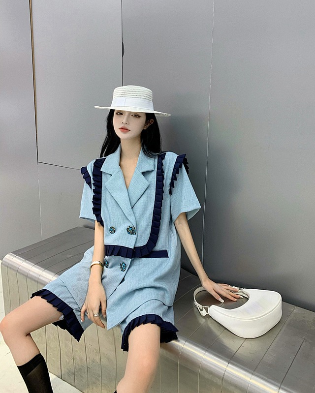 スタイルスタンダード薄手ジャケット ルーズパンツ サマーレディース レトロ 夏物 ナナファッション48012095365