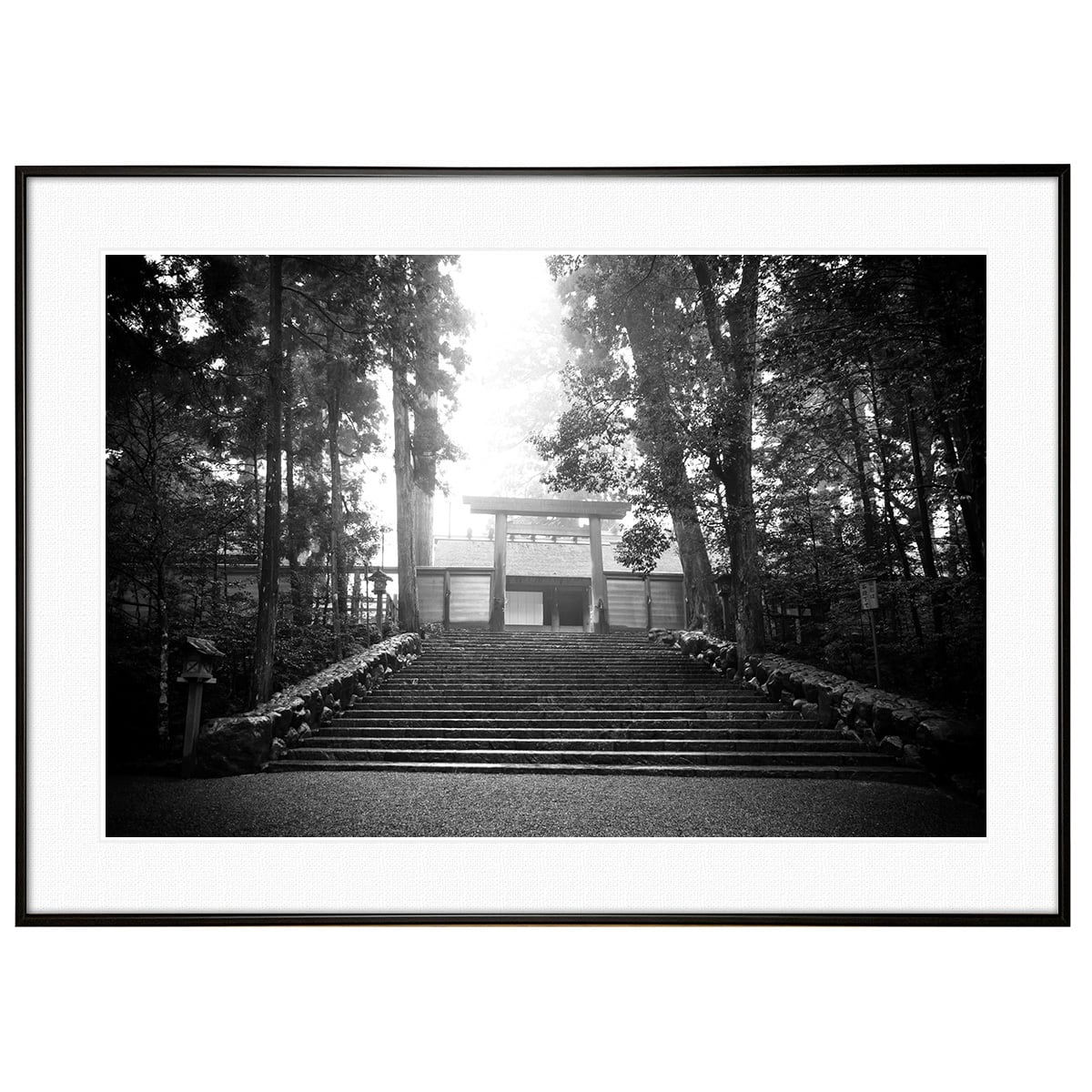 日本写真 三重県 伊勢神宮 皇大神宮(内宮) 御正宮 インテリア モノクロ