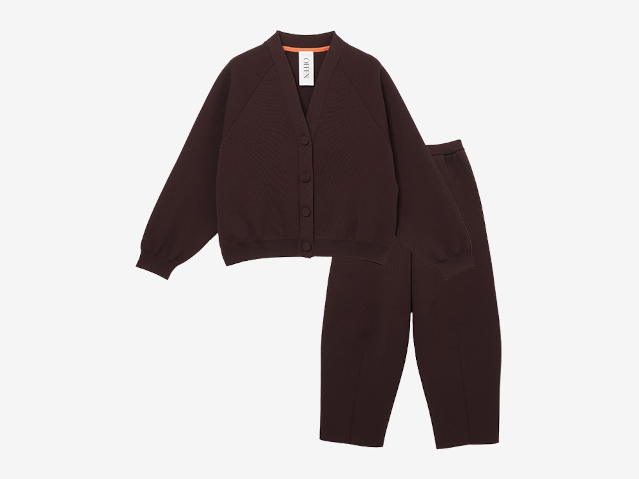 ecopet yarn COCOON PANTS / BROWN