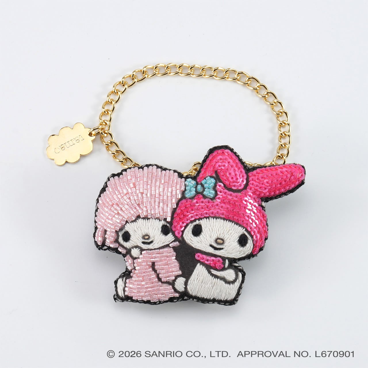 刺繍チャームブローチCap cat | tamaobazaaar