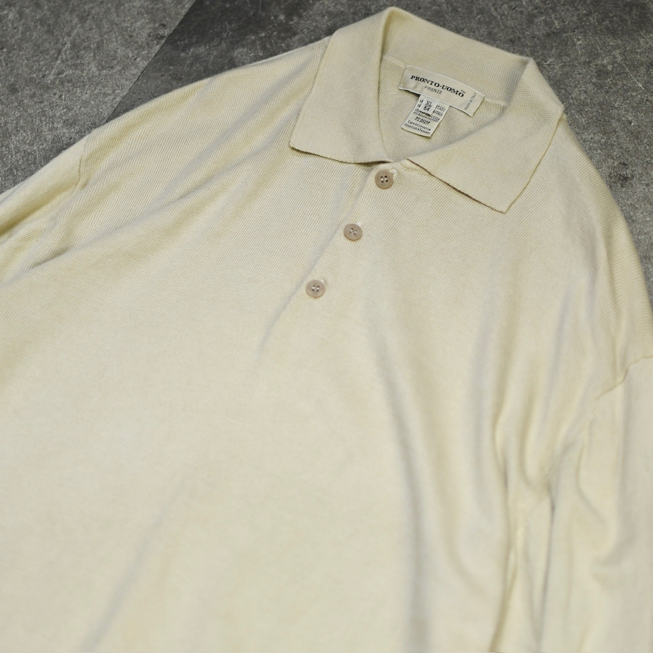 PRONT UOMO cotton rayon knit polo