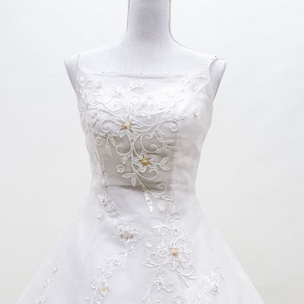 中古 ウェディングドレス ホワイト Lovely Wedding 2Way 11号T