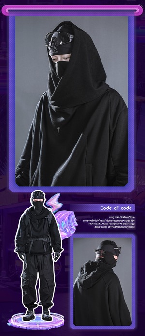 JIYEIND ニンジャプルオーバーパーカー