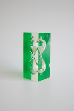 Green Lucite Hourglass