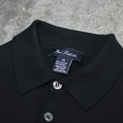 Paul Fredrick cotton modal knit polo black