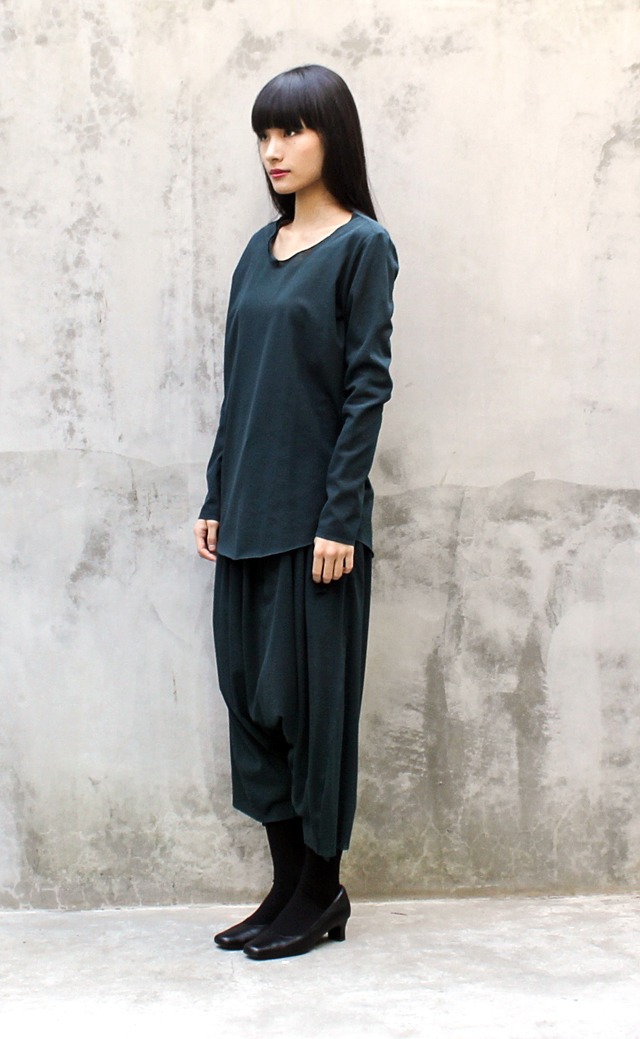 ［受注生産］【COTTONコットン】GAUCHO PANTS （BLACK）ガウチョパンツ