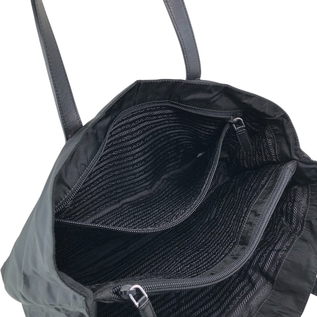 PRADA プラダ ハンドバッグ ブラック トライアングルロゴ ナイロン トートバッグ vintage ヴィンテージ オールド rjuwj5