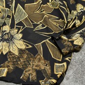 ethnic pattern sheer shirt