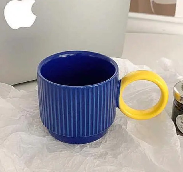 【お取り寄せ】★4色★ コーヒーカップ 韓国風 シンプル 陶器 マグカップ