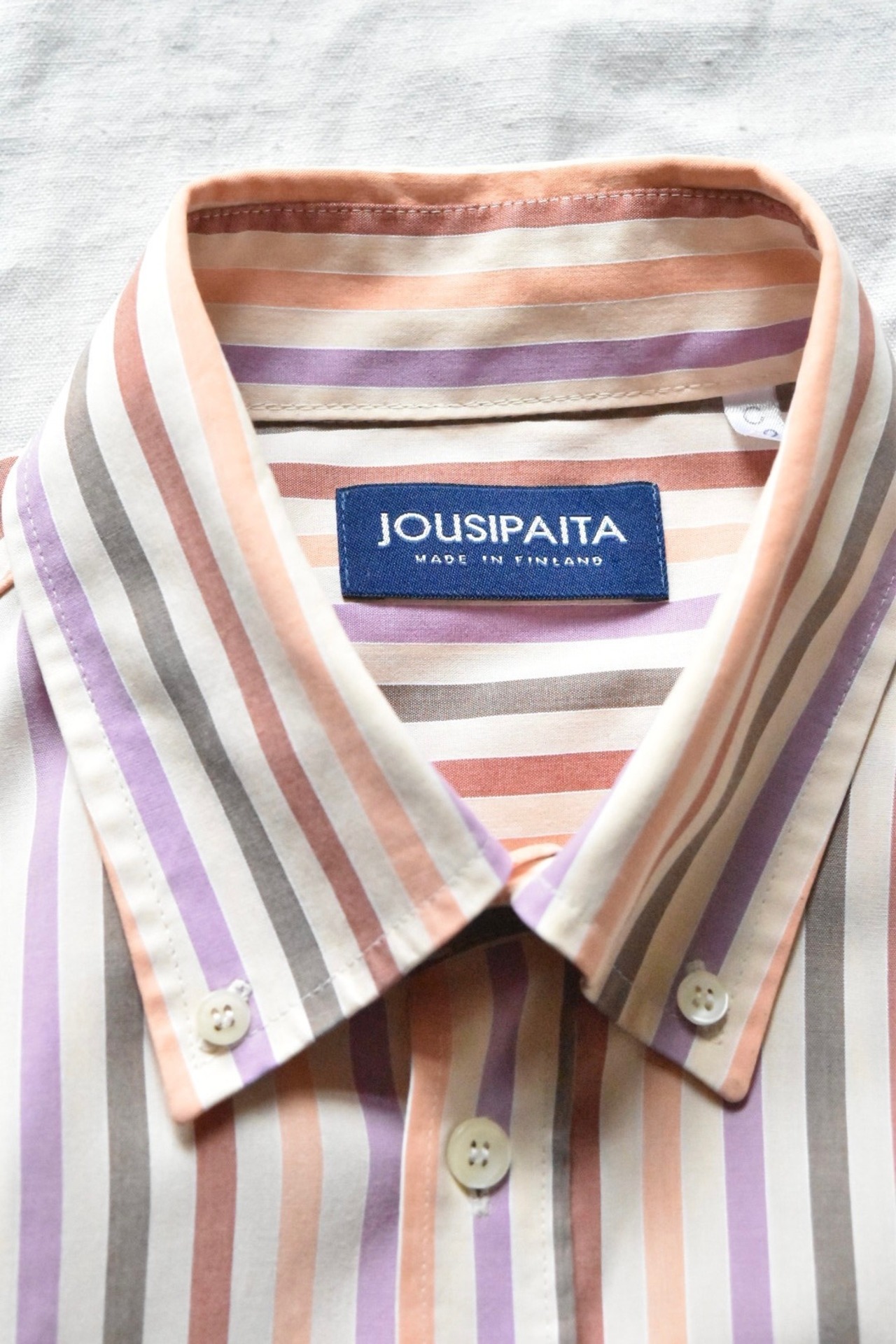 Finland made multi stripe S/S shirt