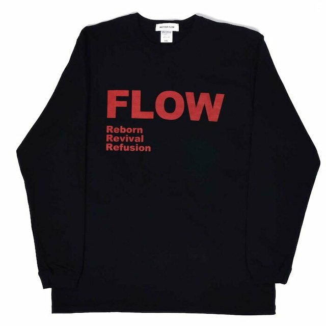 ANOTHER FLOW(アナザーフロー) FLOW 1978 L/S TEE BLACK/RED