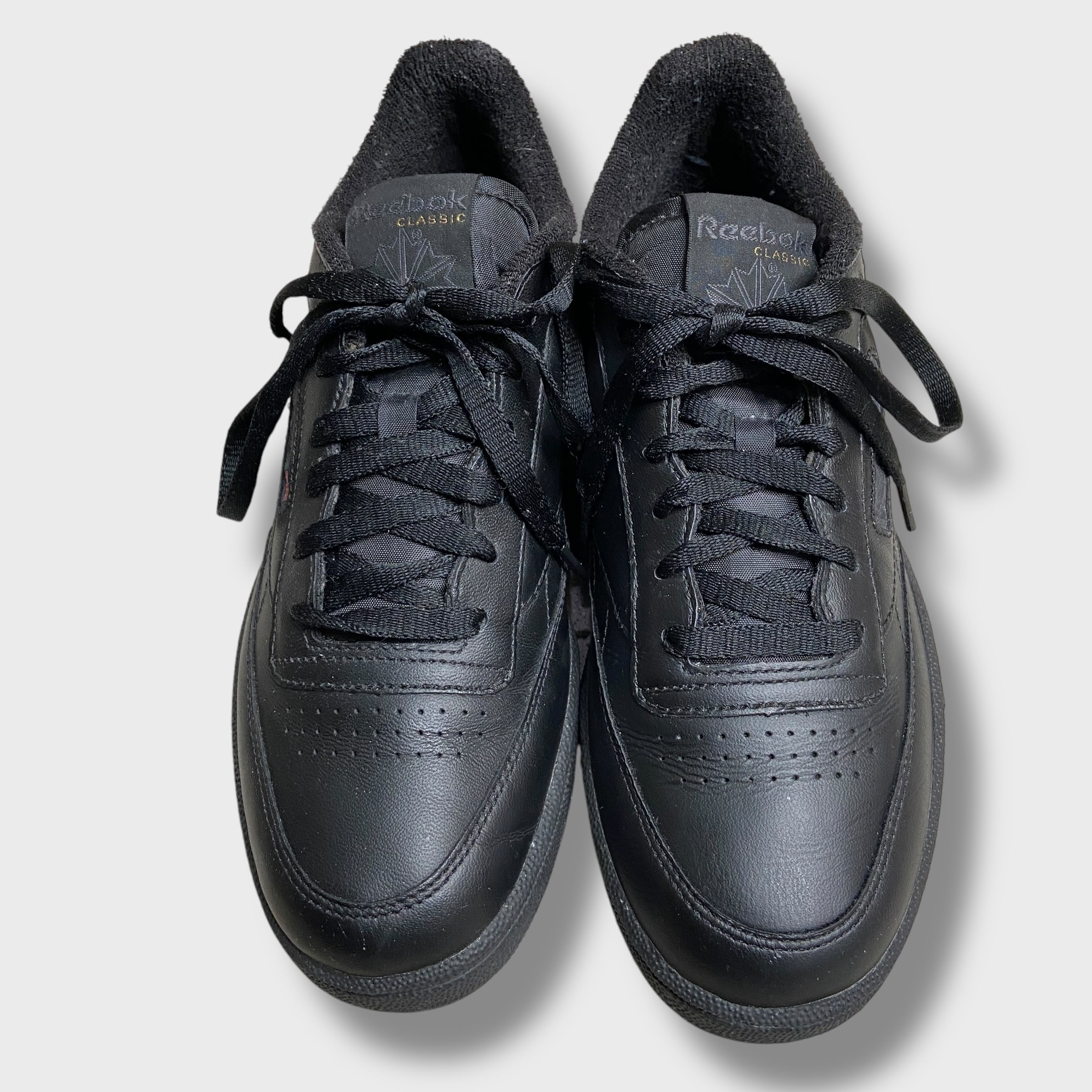 リーボック クラシック クラブシー85 レザースニーカー ブラック 25.5