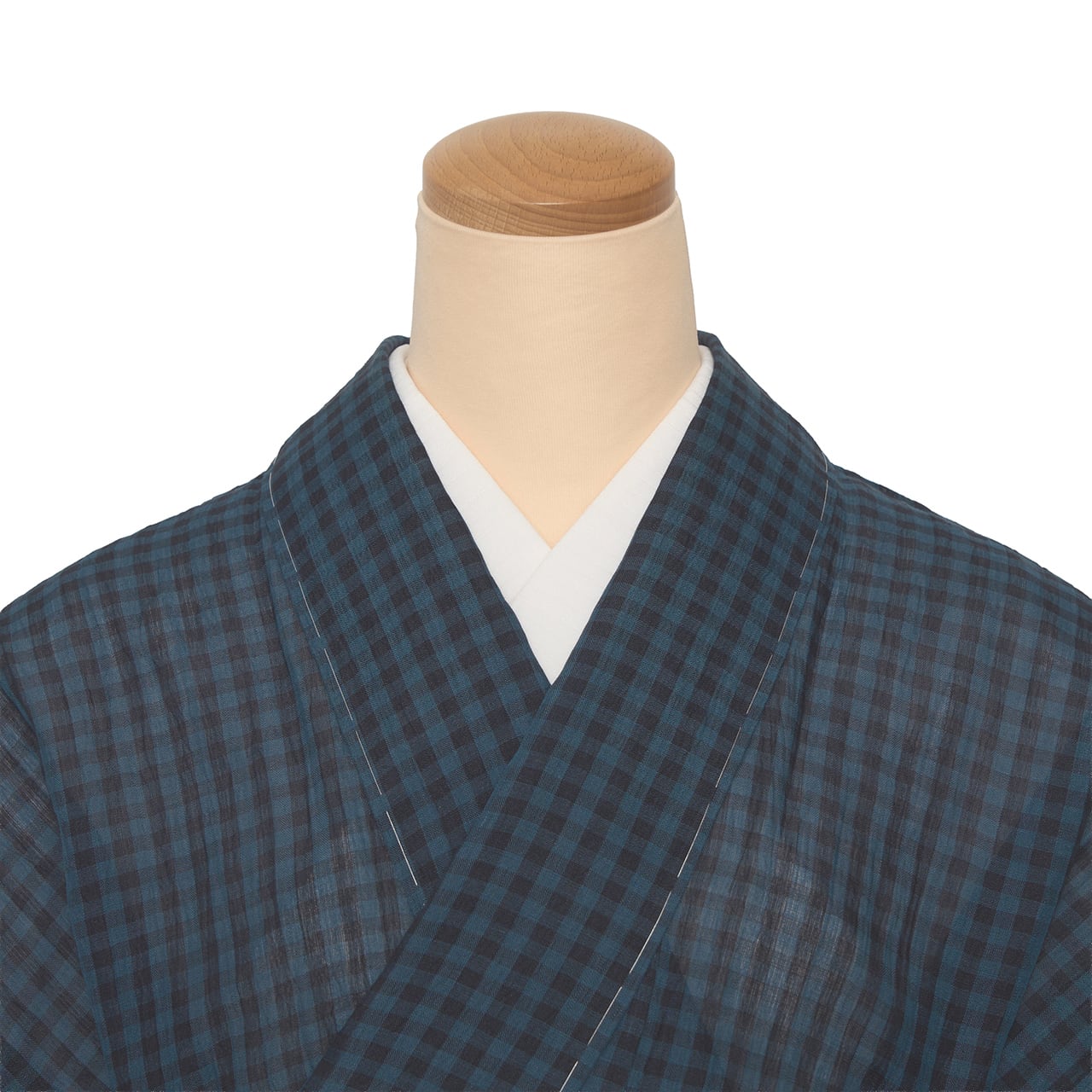 小千谷ちぢみ 麻 小格子模様 単衣着物【未着用品】 | かわの屋