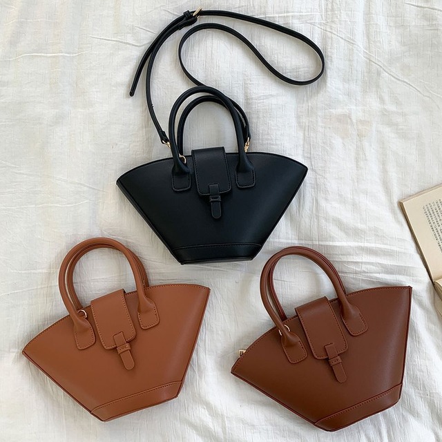 shoulder PU bucket bag〈3colors〉