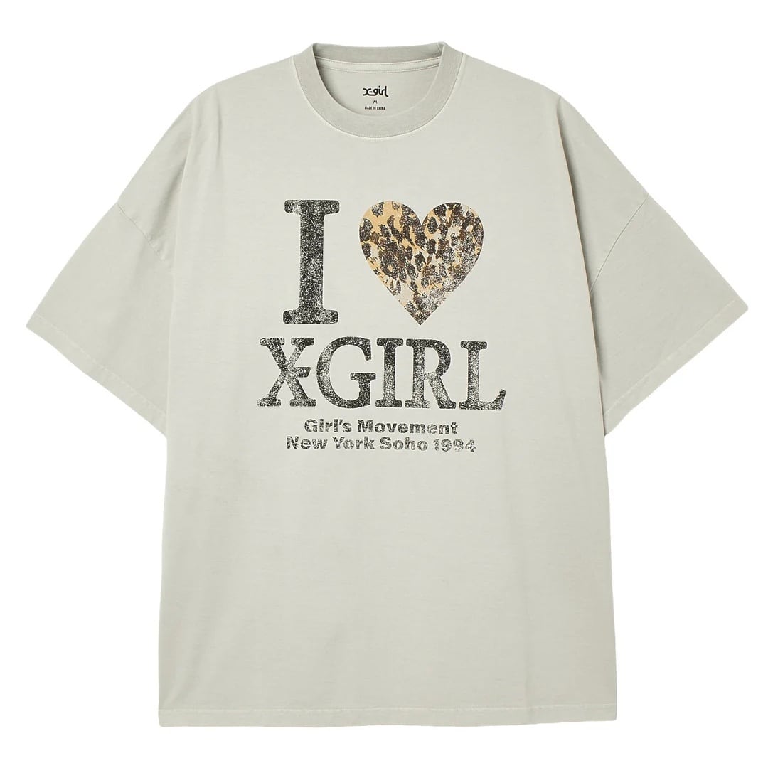【x-girl】FADED I LOVE X-GIRL S/S BIG TEE DRESS【エックスガール】