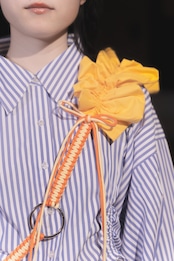 bi-tone frill strap Orange×Yellow