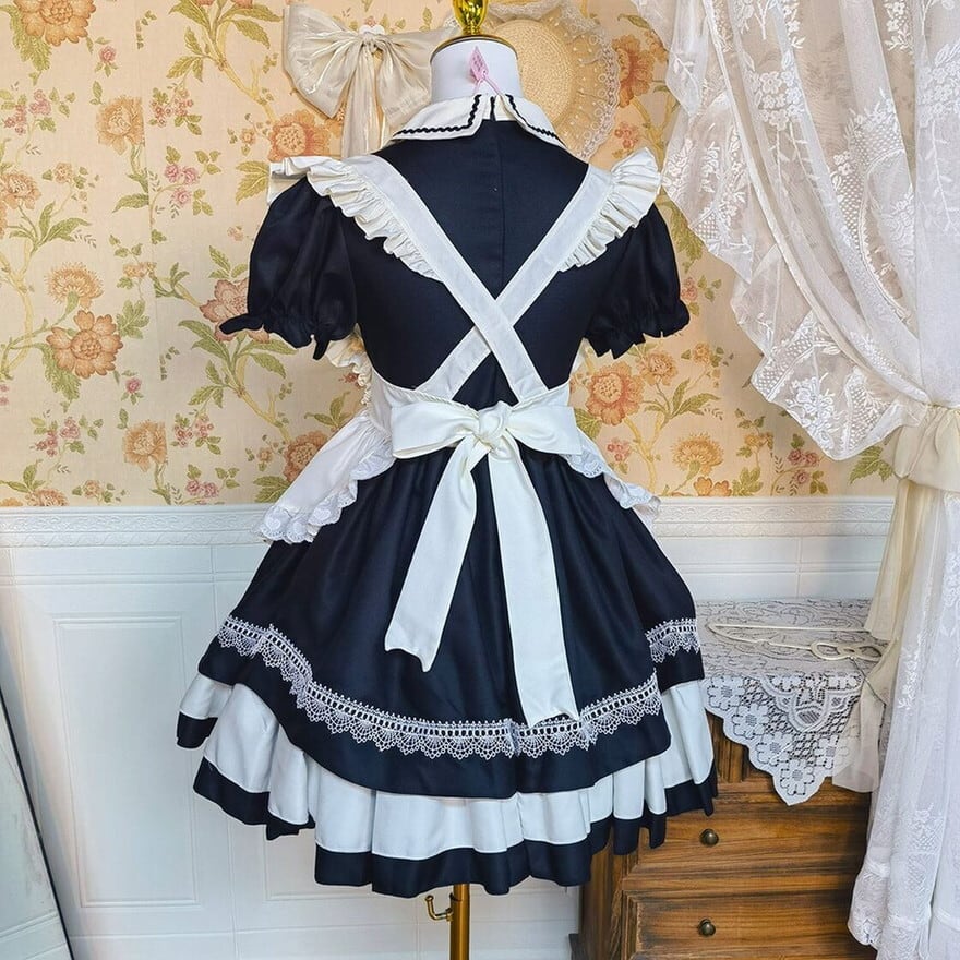 ゴスロリ クラシカルメイドワンピース 英国風×ヴィクトリアン調｜WithU