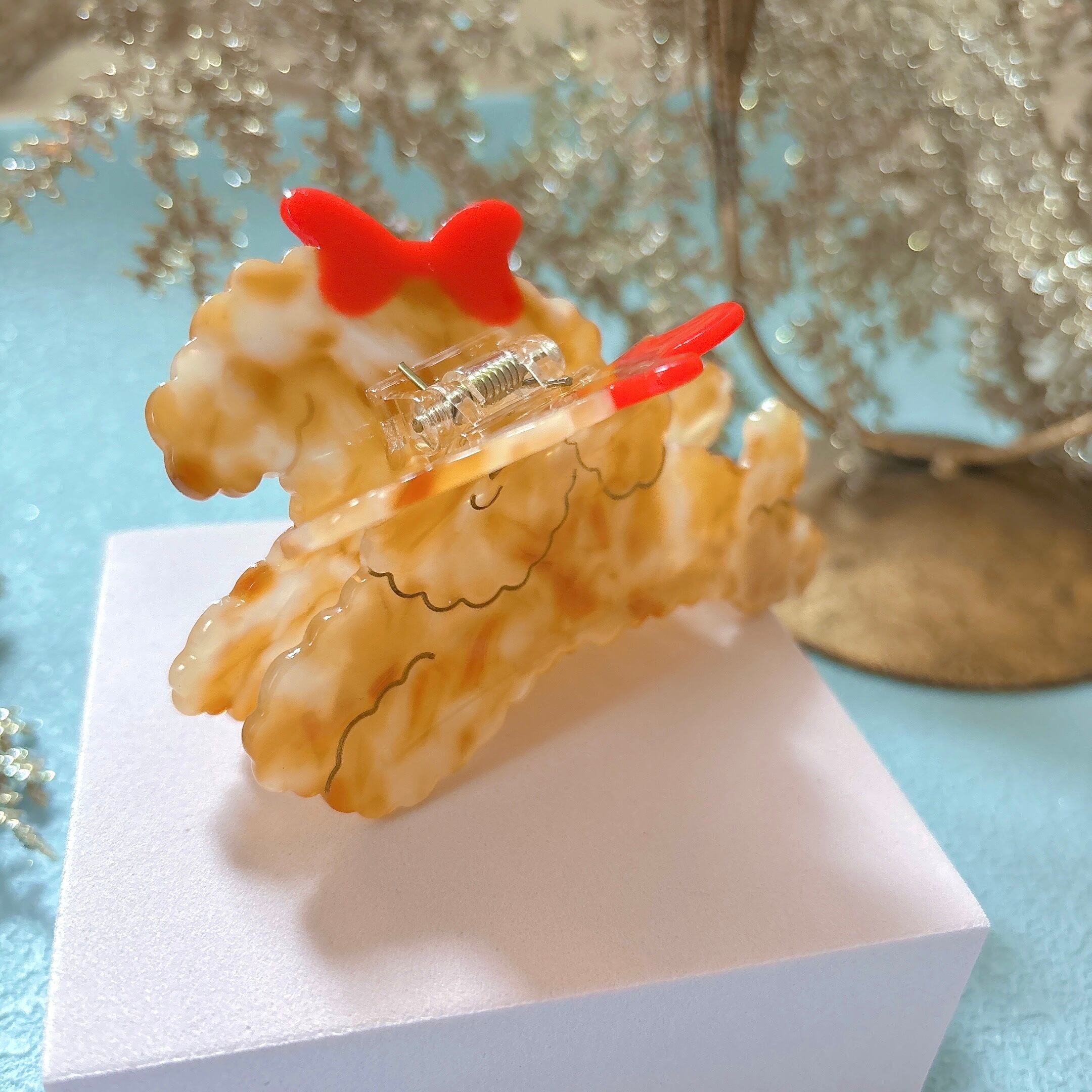 おめかしプードル ヘアクリップ | 動物や生き物のヘアアクセサリー屋