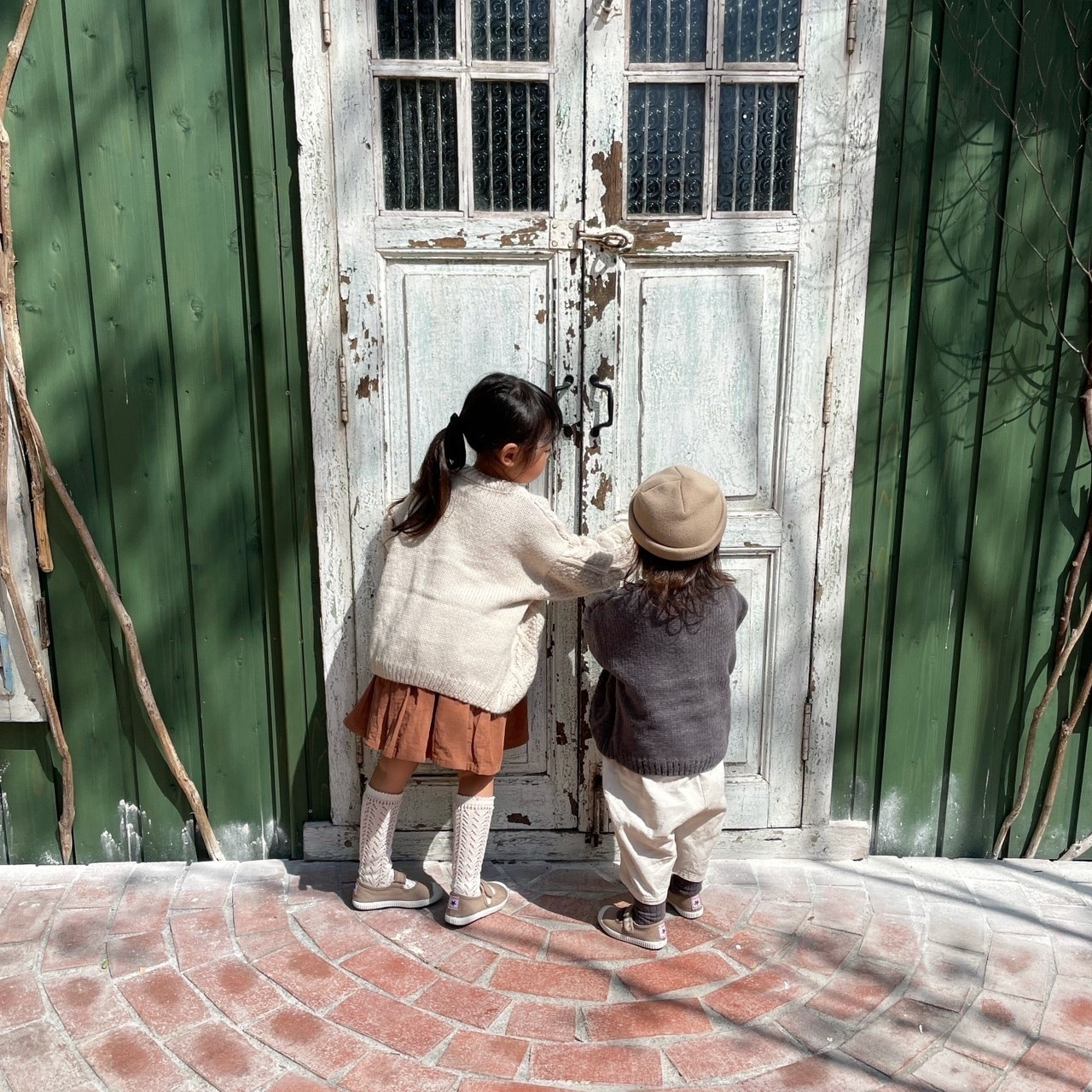 【即納】 cable knit cardigan