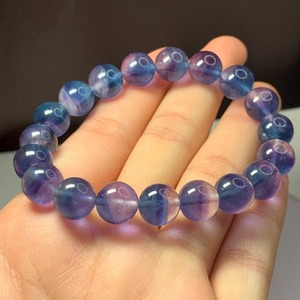 06.色合いが濃いバイカラーフローライトブレスレット