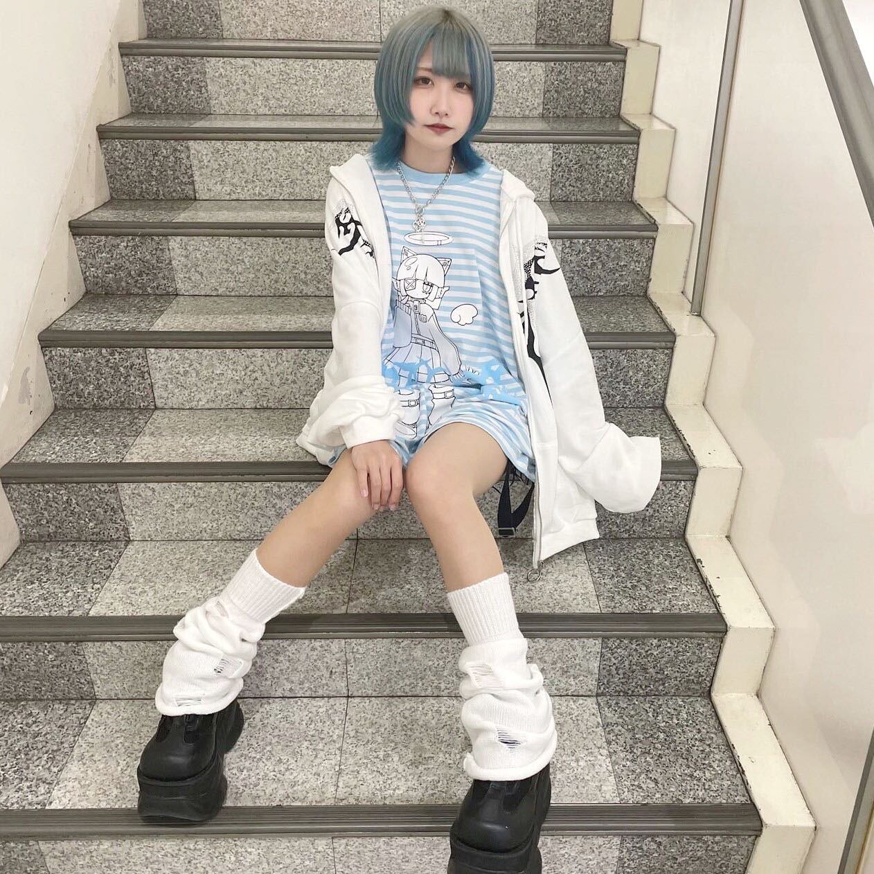 ボーダーGIRL BIG Tシャツ | VOLCAN&APHRODITE