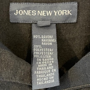 【JONES NEWYORK】無地 長袖シャツ アメリカ古着 L ビッグサイズ