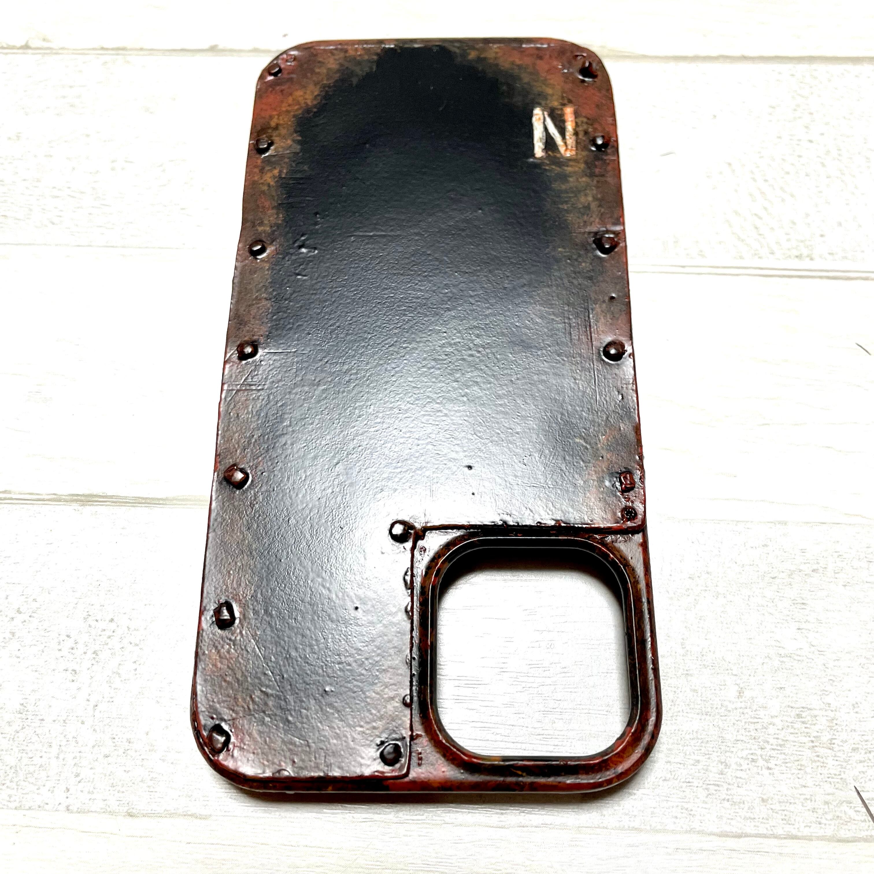 サビ塗装ダークパンク ハンドメイドスマホケース各機種対応 | vintage