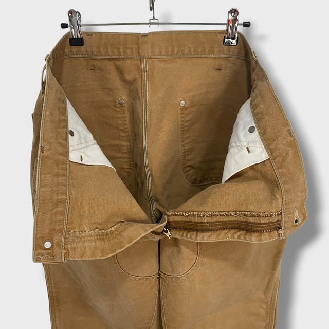 90s USA carhartt ダブルニーダックペインターパンツ 茶系 W38