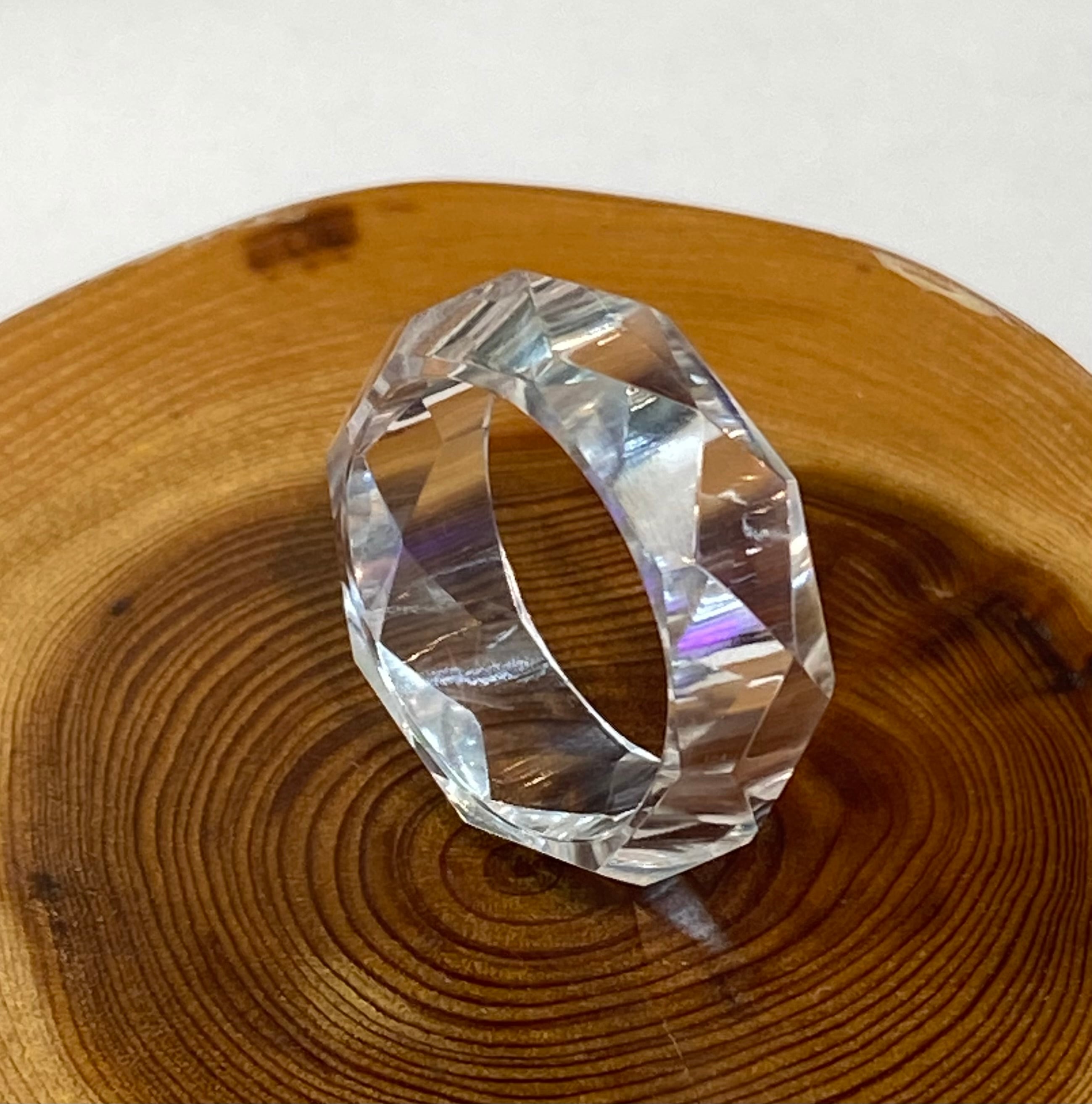 厳選 ガネッシュヒマール産ヒマラヤ水晶 くりぬきリング19号 手作り